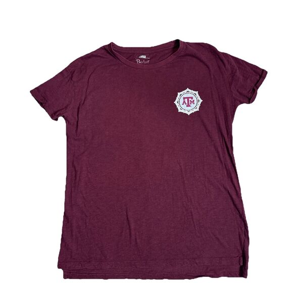 Texas A&M Aggies Maroon Women's Large Graphic Tee - GIG EM - Picture 1 of 10